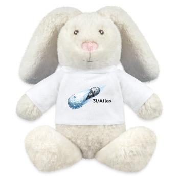 Kometenflug durch den Weltraum - MiniFeet® RecycelHase® Creme - Weiß - Vorne