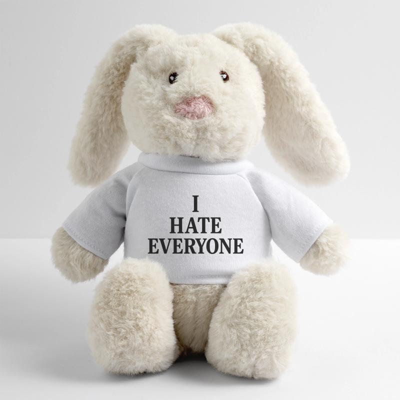 I hate everyone  MiniFeet® RecycelHase® Creme