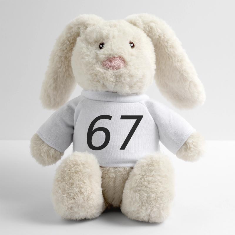 67 Lapin en peluche recyclé MiniFeet® Crème