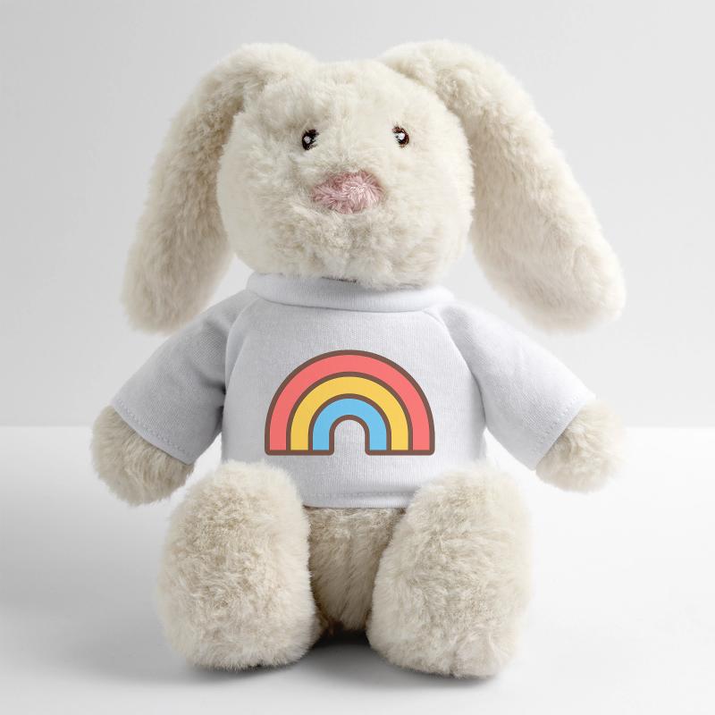 Heller Retro-Regenbogen MiniFeet® RecycelHase® Creme