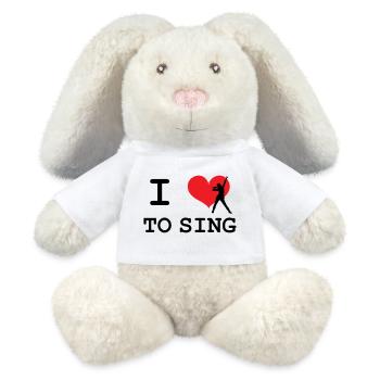 I love to sing - MiniFeet® RecycelHase® Bunny Cream - white - Front