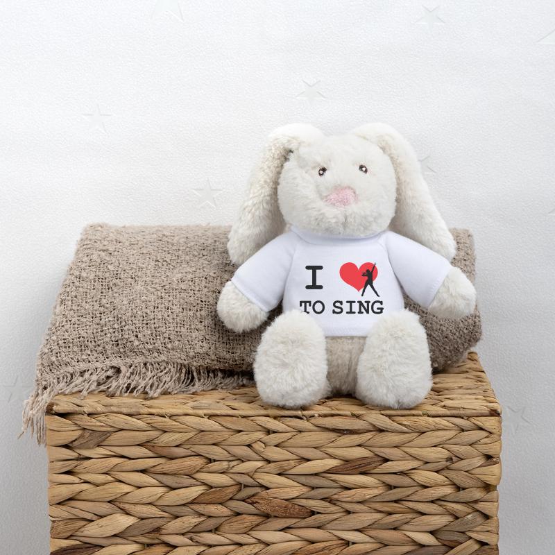 I love to sing MiniFeet® RecycelHase® Bunny Cream