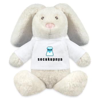 Blauer Salzstreuer Cartoon - MiniFeet® RecycelHase® Creme - Weiß - Vorne