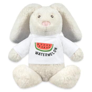 Cute Watermelon Shirt Summer Fruit Lover Gift - MiniFeet® RecycelHase® Bunny Cream - white - Front