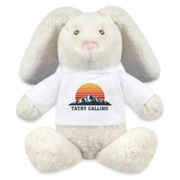 Tatry ruft Retro Mountain Sunset Design - MiniFeet® RecycelHase® Creme - Weiß - Vorne