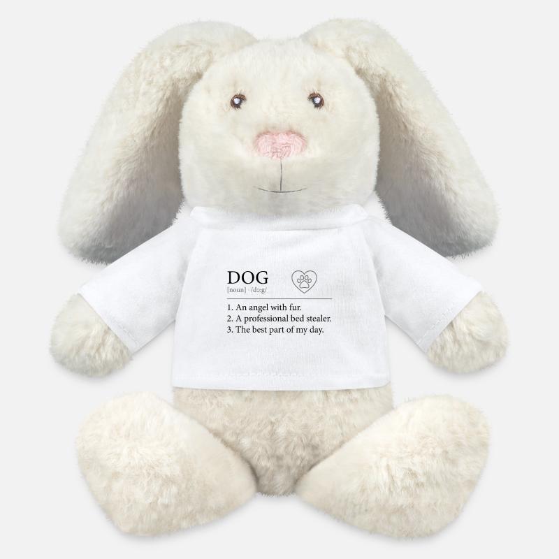 DOG Definition – Witziges Lexikon Design Minimal - MiniFeet® RecycelHase® Creme - Weiß