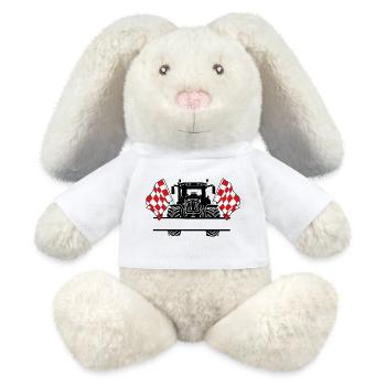 Brabant_Tractor_Custom_Edition - Lapin en peluche recyclé MiniFeet® Crème - blanc - Devant