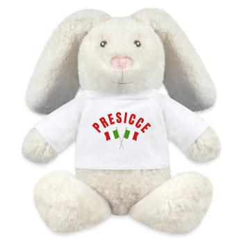 Presicce a traversé les drapeaux italiens - Lapin en peluche recyclé MiniFeet® Crème - blanc - Devant