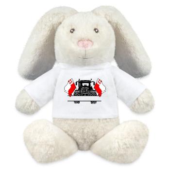 Utrecht_Tractor_Custom_Edition - Lapin en peluche recyclé MiniFeet® Crème - blanc - Devant