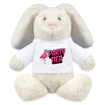Flamingo Party Tier - MiniFeet® RecycelHase® Bunny Cream - white - Front