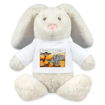 Elefant und Schlange - MiniFeet® RecycelHase® Creme - Weiß - Vorne