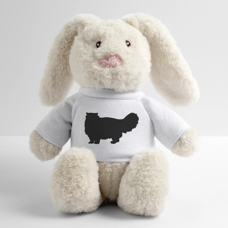 Chat persan Lapin en peluche recyclé MiniFeet® Crème