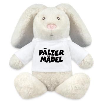 Pälzer Mädel - Pfälzer Mädchen aus der Pfalz - MiniFeet® RecycelHase® Creme - Weiß - Vorne
