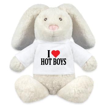 I love hot boys t-shirt design nice gift idea - MiniFeet® RecycelHase® Bunny Cream - white - Front