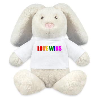 Love wins - MiniFeet® RecycelHase® Creme - Weiß - Vorne