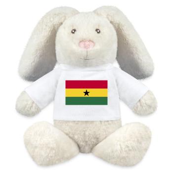 Ghana National Flagge - MiniFeet® RecycelHase® Creme - Weiß - Vorne