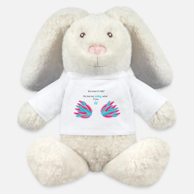 BUT WHAT IF I FALL? - MiniFeet® RecycelHase® Bunny Cream - white