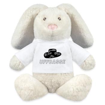Chapeau de paille amour - Lapin en peluche recyclé MiniFeet® Crème - blanc - Devant