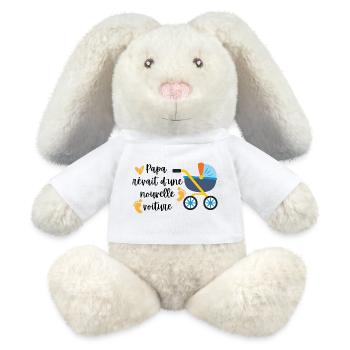 Dad dreamed of a new car - MiniFeet® RecycelHase® Bunny Cream - white - Front