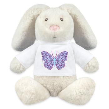 Dekorativer Schmetterling - MiniFeet® RecycelHase® Creme - Weiß - Vorne