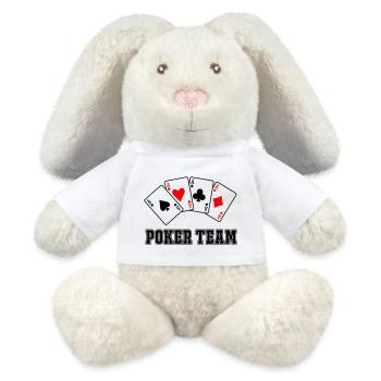 Poker Team - MiniFeet® RecycelHase® Bunny Cream - white - Front