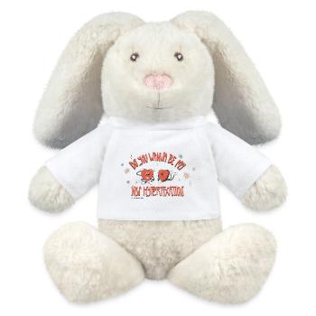 Nouvelle hyperfixation - Lapin en peluche recyclé MiniFeet® Crème - blanc - Devant