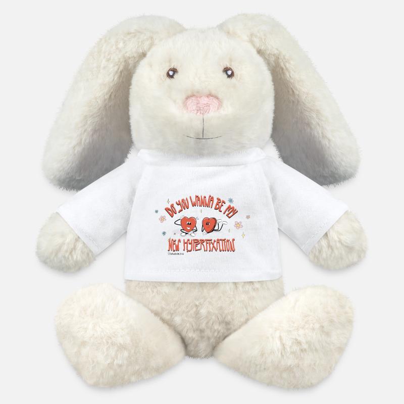 Nouvelle hyperfixation - Lapin en peluche recyclé MiniFeet® Crème - blanc