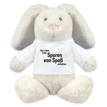 Traces de plaisir - Lapin en peluche recyclé MiniFeet® Crème - blanc - Devant