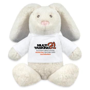 Multitâche dans le style - Lapin en peluche recyclé MiniFeet® Crème - blanc - Devant