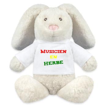 ANGEHENDER MUSIKER! (Reggae, Ska, Dub) - MiniFeet® RecycelHase® Creme - Weiß - Vorne