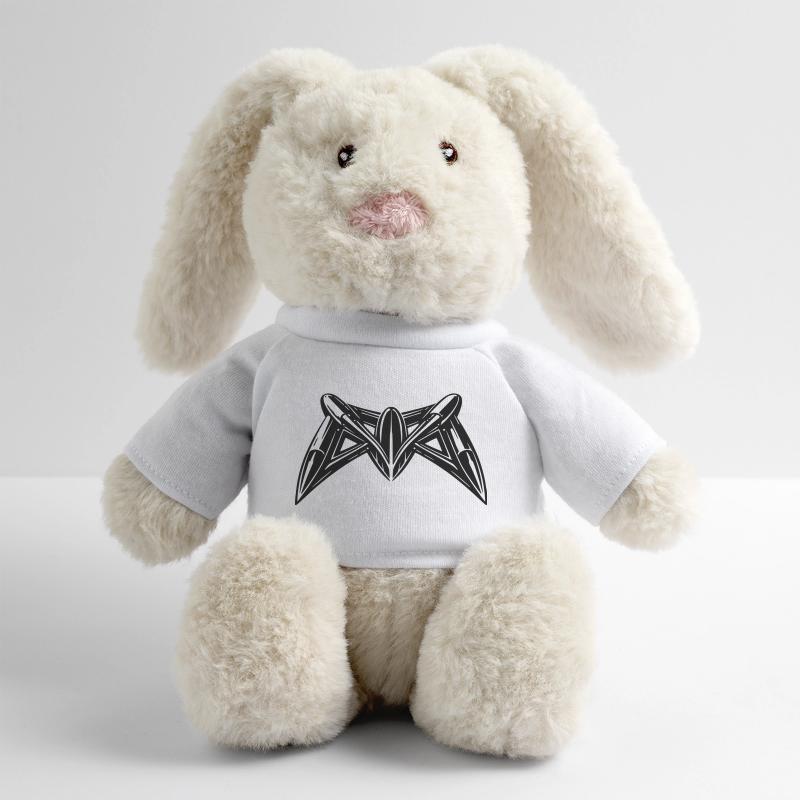 mikolab_logo Lapin en peluche recyclé MiniFeet® Crème
