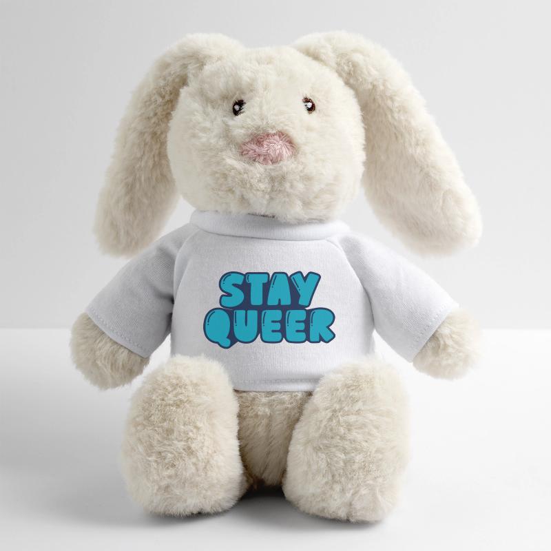 Reste queer Lapin en peluche recyclé MiniFeet® Crème