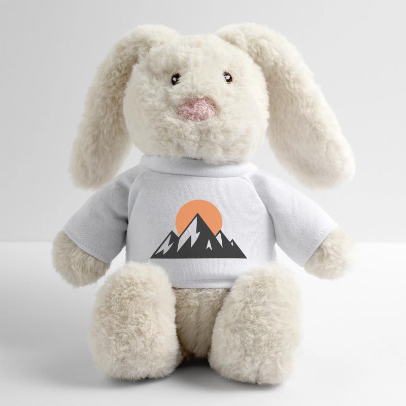 Mountains Sun Alps Panorama MiniFeet® RecycelHase® Bunny Cream