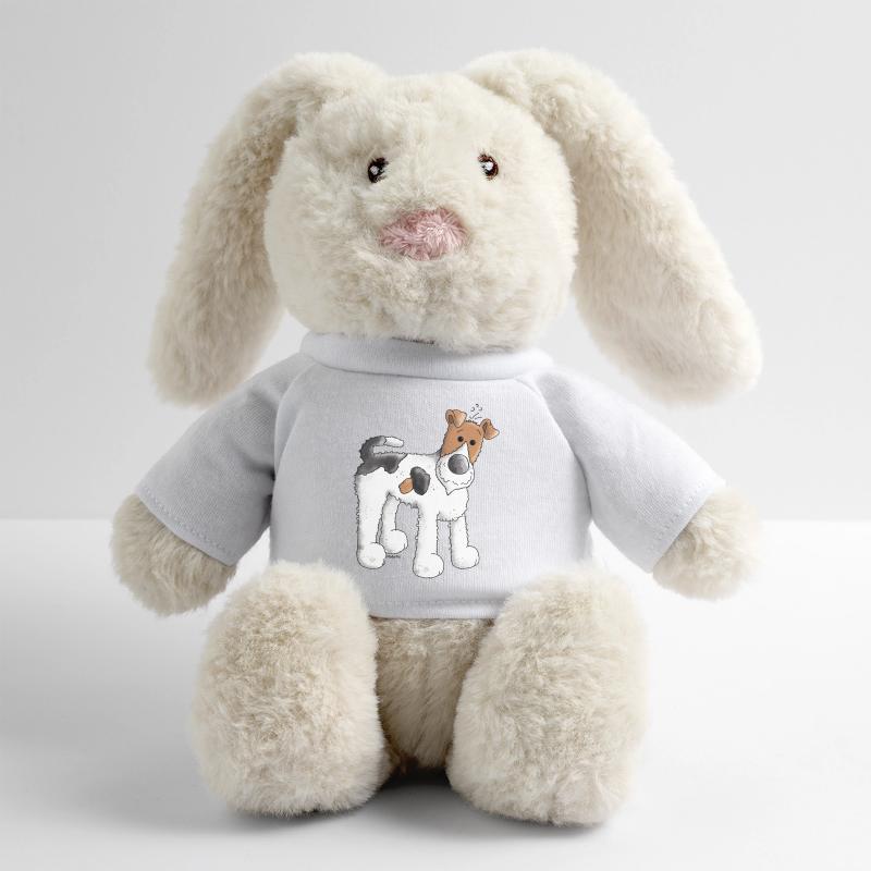 Fox Terrier - Chien Lapin en peluche recyclé MiniFeet® Crème