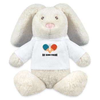 Vieux papillons - tennis de table - Lapin en peluche recyclé MiniFeet® Crème - blanc - Devant