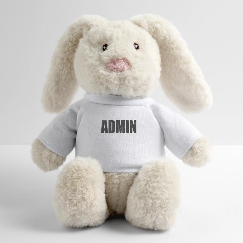 programmeur administrateur idée cadeau informatique Linux Lapin en peluche recyclé MiniFeet® Crème