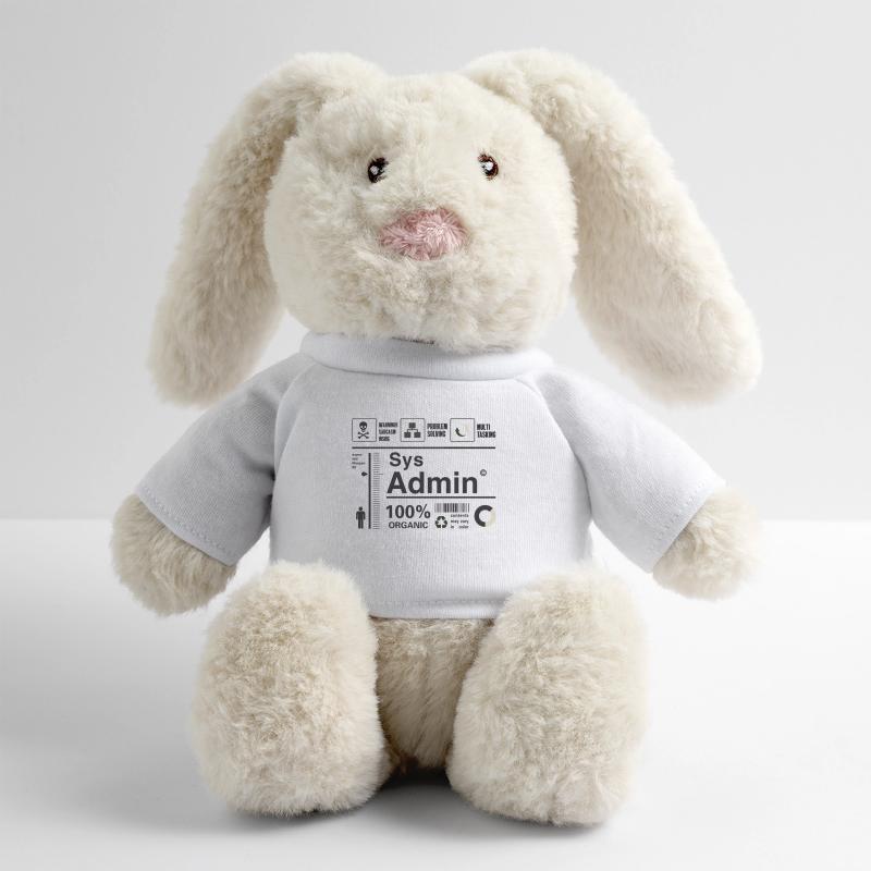 administrateur système ordinateur nerd pc kit programmeur humour lo Lapin en peluche recyclé MiniFeet® Crème