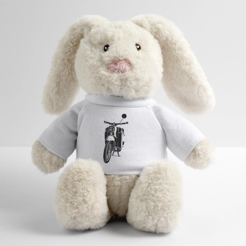 Cyclomoteur Schwalbe Lapin en peluche recyclé MiniFeet® Crème