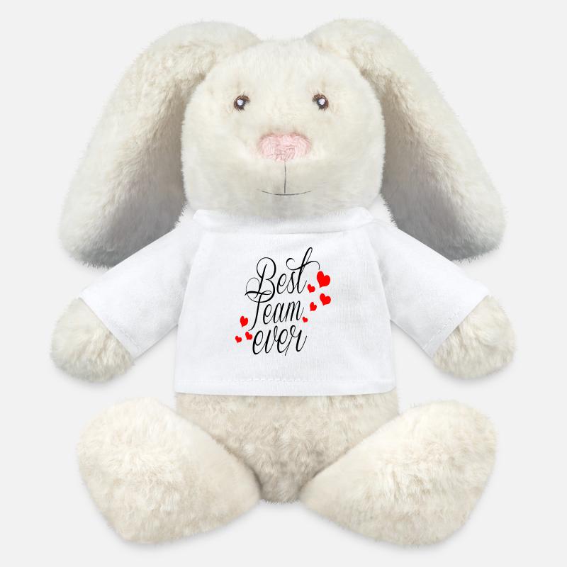Best Team Ever! - MiniFeet® RecycelHase® Creme - Weiß