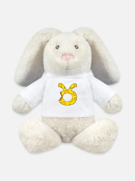 Sternzeichen Stier - MiniFeet® RecycelHase® Creme - Weiß