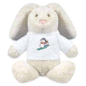Licorne ski Créature mythique Sports - Lapin en peluche recyclé MiniFeet® Crème - blanc - Devant