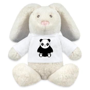 Pandabär Kawaii Kleidung Kawaii Tiere - MiniFeet® RecycelHase® Creme - Weiß - Vorne