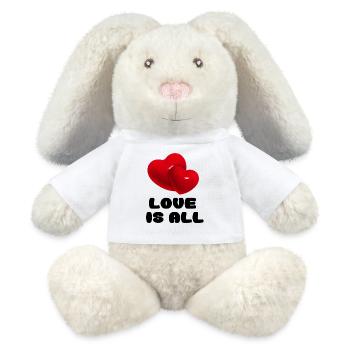 Love is everything # - MiniFeet® RecycelHase® Bunny Cream - white - Front