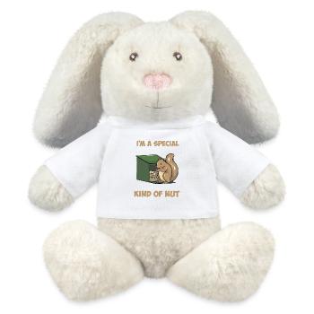 Alimentation des écureuils - Lapin en peluche recyclé MiniFeet® Crème - blanc - Devant