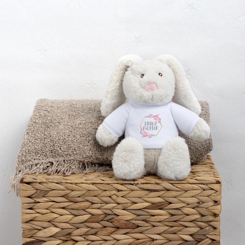 Brautmutter Verlobung Boho Team Bride Geschenk MiniFeet® RecycelHase® Creme