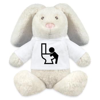 Erbrechen Puck Sick - MiniFeet® RecycelHase® Creme - Weiß - Vorne