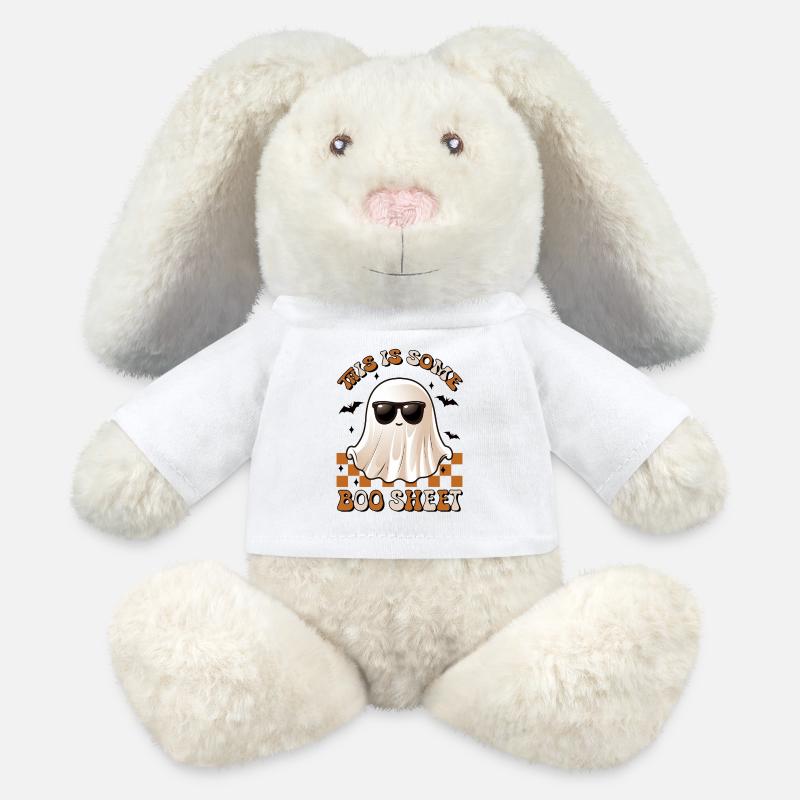 Halloween This Is Some Boo Sheet - MiniFeet® RecycelHase® Creme - Weiß