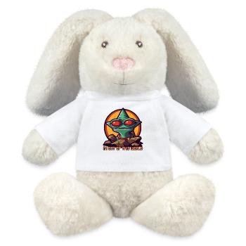 Out of this world: alien toad - MiniFeet® RecycelHase® Bunny Cream - white - Front