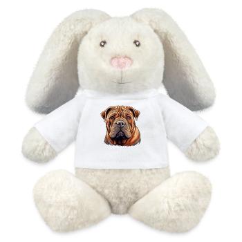 Shar Pei - MiniFeet® RecycelHase® Creme - Weiß - Vorne