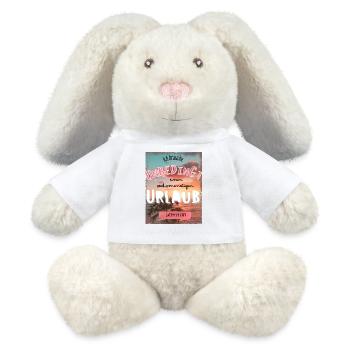 Ready for a holiday all year round! Funny Holiday Saying - MiniFeet® RecycelHase® Bunny Cream - white - Front